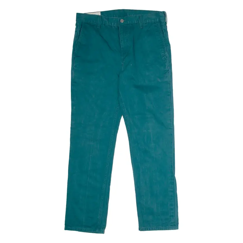 LEVI'S Mens Twill Trousers Green Regular Straight W34 L30
