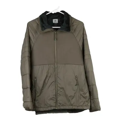 Champion Fleece Jacket - Large Khaki Polyester
