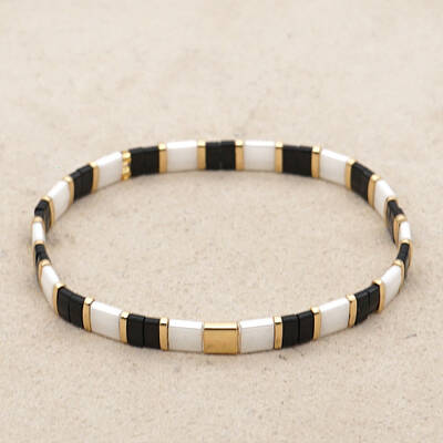 Rainbow Bohemian Style Glass Beads Stretch Bracelets