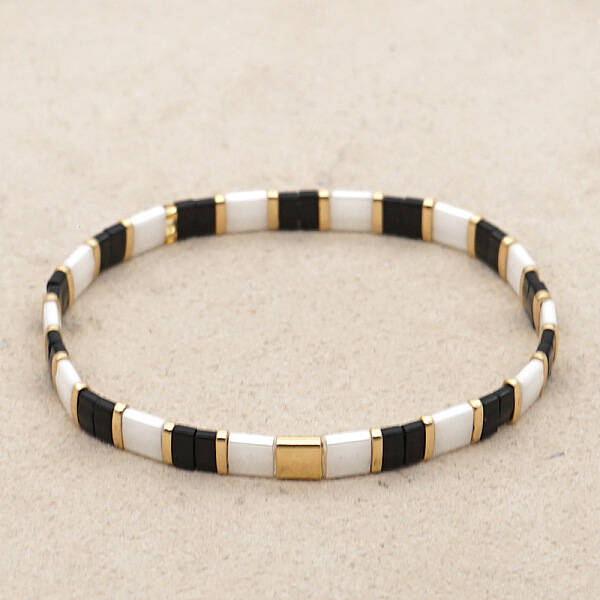 Rainbow Bohemian Style Glass Beads Stretch Bracelets