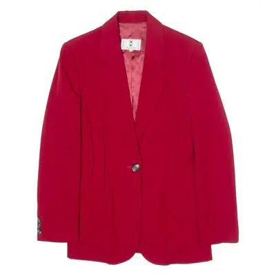 OLIVER Womens Blazer Jacket Red Wool UK 14