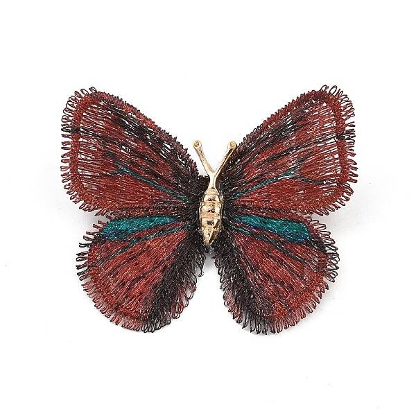 Butterfly Alloy Polyester Brooches for Backpack Clothes