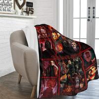 SPXUBZ Horror Movie Blanket, Halloween Blanket, Scary Movie Blanket, Horror Blanket Gifts for Halloween, Horror Movie Gifts, ...
