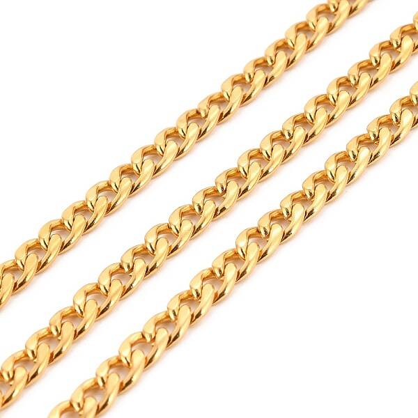 PVD Vacuum Plating 304 Stainless Steel Cuban Link Chains