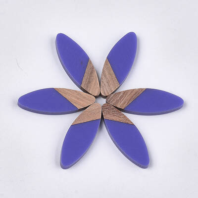 Resin & Walnut Wood Cabochons