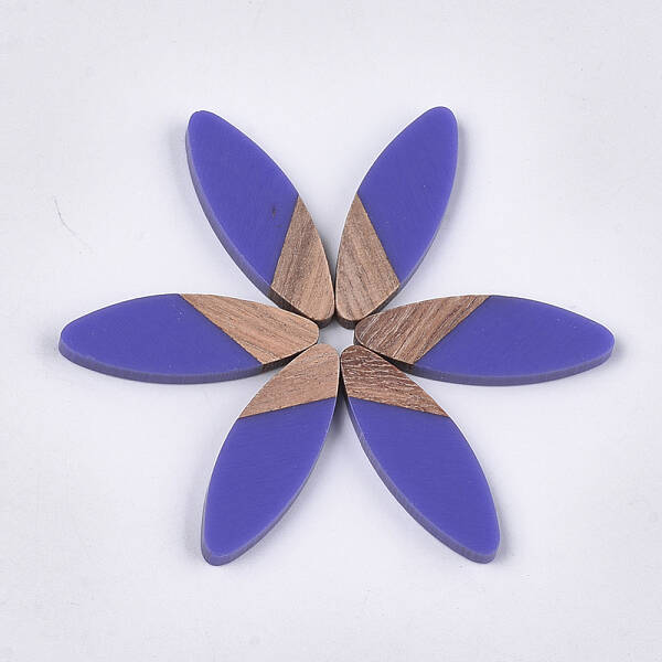 Resin & Walnut Wood Cabochons
