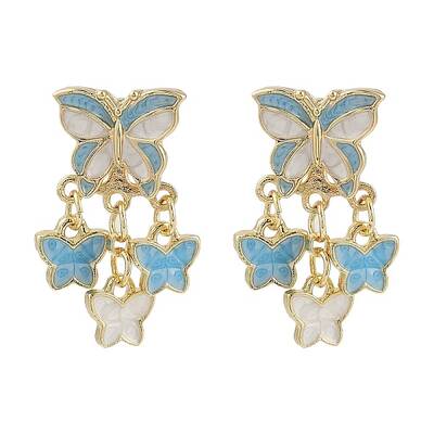 Butterfly Enamel Stud Earrings