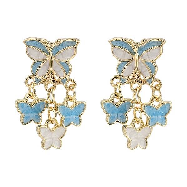 Butterfly Enamel Stud Earrings