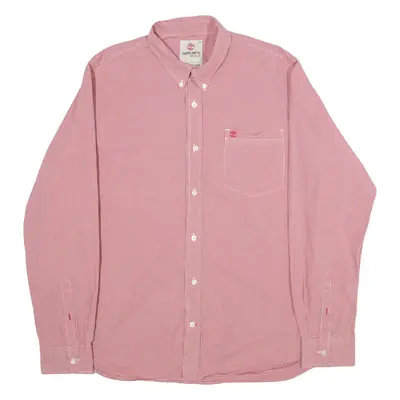 TIMBERLAND Regular Fit Mens Shirt Red Long Sleeve XL