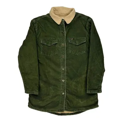 Sherpa Lining Wrangler Jacket - Small Green Cotton