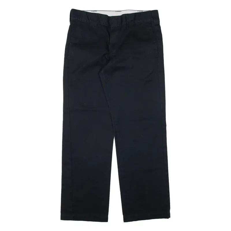 DICKIES Workwear Mens Trousers Black Slim Straight W32 L28