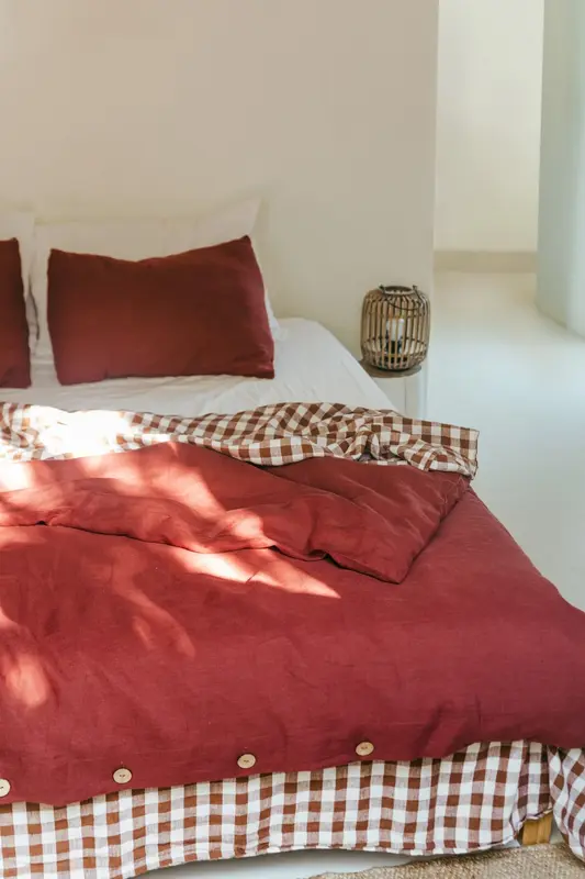 Linen duvet cover in Terracotta | Size: AU/NZ Double
