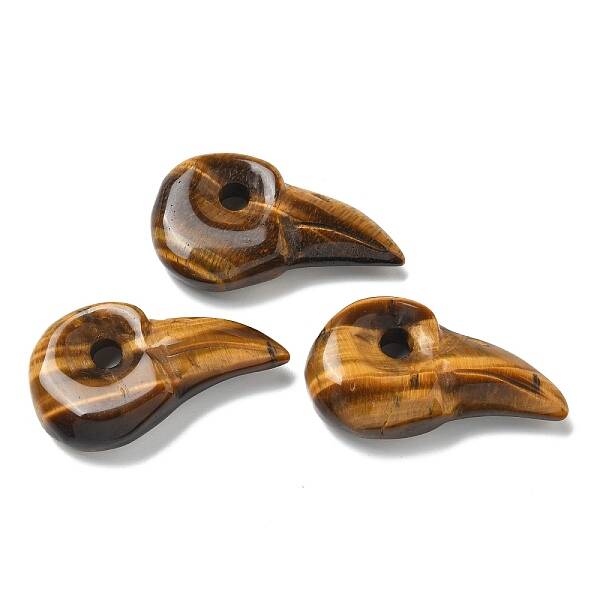 Natural Tiger Eye Carved Pendants