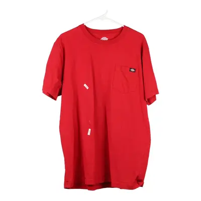 Dickies T-Shirt - Large Red Cotton