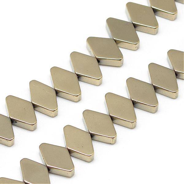 Electroplate Non-magnetic Synthetic Hematite Bead Strands