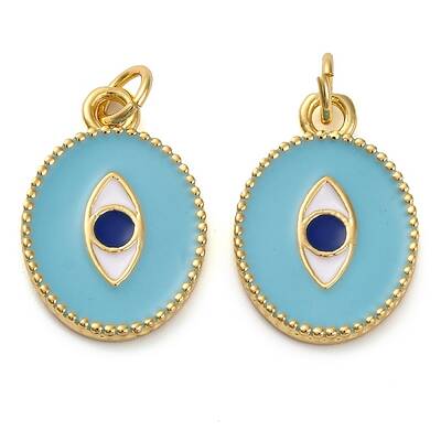 Brass Enamel Pendants