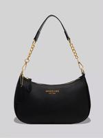 Women's Elegant Letters Print Shoulder Bag, Trendy Chain Decor Adjustable Crossbody Bag, Fashionable Shoulder Bag for Daily U...