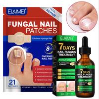Fungal Nail Patches & Ginger Nail Care Solution Nail Care Serum Nail Nutrient Oil, 21 Patches & 60ml Ginger Nail Care Solutio...