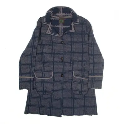 RICHLY TREND Coat Blue Check Womens M