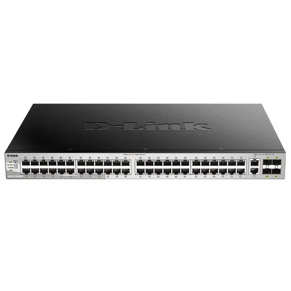 D-Link DGS-3130-54TS | DGS-3130 Series 48 x 10/100/1000Base-T RJ-45 and 2 x 10GBase-T RJ-45 and 4 x 10G SFP+ Ports Layer 3 Ma...