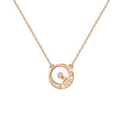Classic Vintage S925 Silver Iron Tower Necklace with Micro-Inlaid Zircon