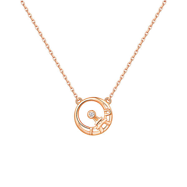 Classic Vintage S925 Silver Iron Tower Necklace with Micro-Inlaid Zircon