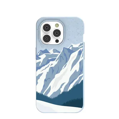 Powder Blue Slopes Calling iPhone 14 Pro Case