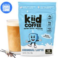 Kiid Coffee Superfood Latte - As Seen On Shark Tank - 99.9% Caffeine Free, Organic Coffee & Cacao with Prebiotic Fiber, 12 Vi...