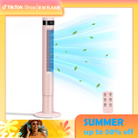 R.W.FLAME Tower Fan, Oscillation fan with Remote Control, Standing fan for office, 3 Wind Modes, Time Settings, Portable Blad...