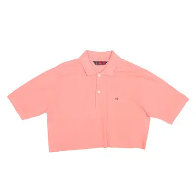 KAPPA Cropped Pink Short Sleeve Polo Shirt Womens M