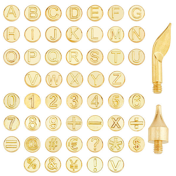 1 Set Letter Number Sign Brass Wood Burning Tip Sets