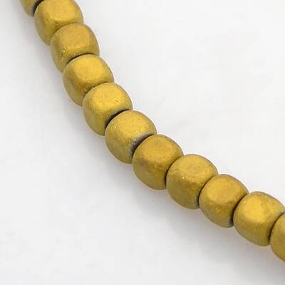Electroplate Non-magnetic Synthetic Hematite Beads Strands