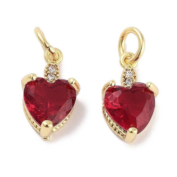 Brass Micro Pave Cubic Zirconia Charms