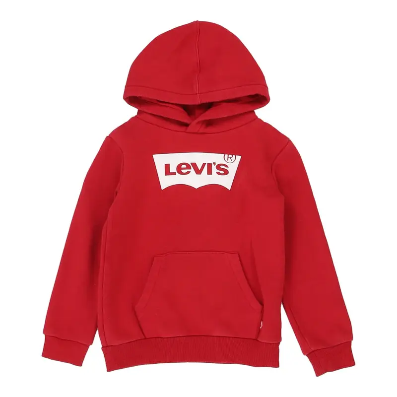 Levis Spellout Hoodie - XS Red Cotton