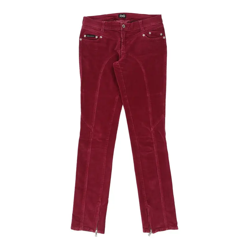 Dolce & Gabbana Cord Trousers - 28W UK 6 Pink Cotton Blend | Size: UK 6
