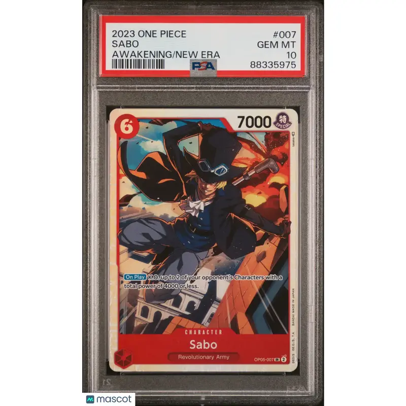 PSA 2023 One Piece CCG Sabo #007 OP 05 Awakening of the New Era ENGLISH 10