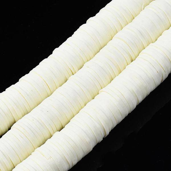 Flat Round Handmade Polymer Clay Beads