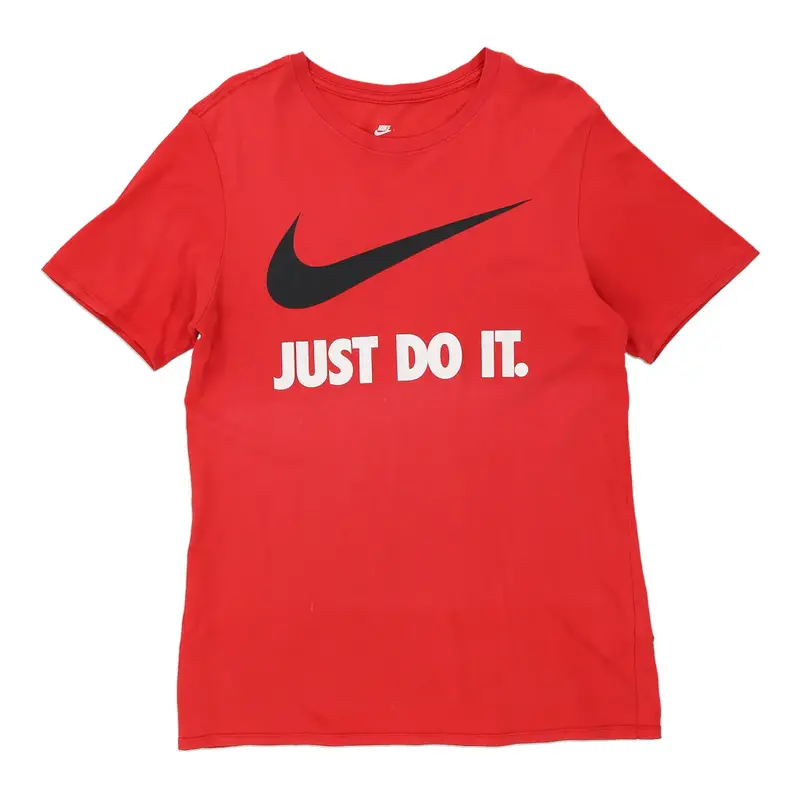 Nike Graphic T-Shirt - Medium Red Cotton