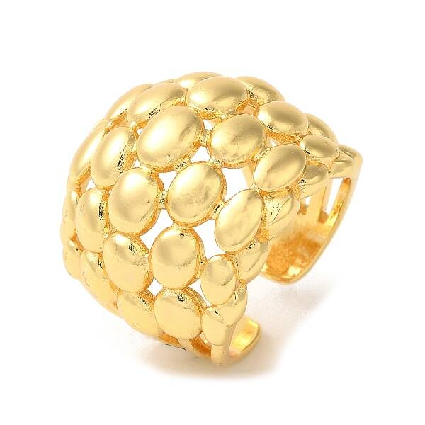 Oval Brass Open Cuff Rings