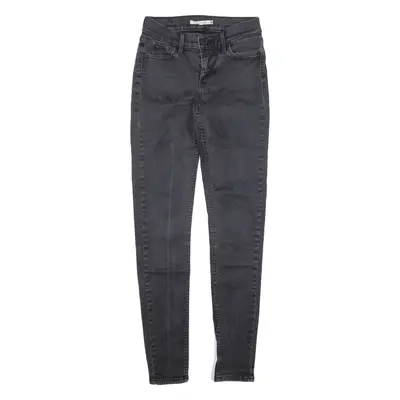 LEVI'S 710 Jeans Black Denim Slim Skinny Womens W26 L30