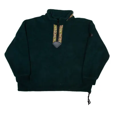 HEWLETT PACKARD Mens Fleece Green 1/4 Zip M