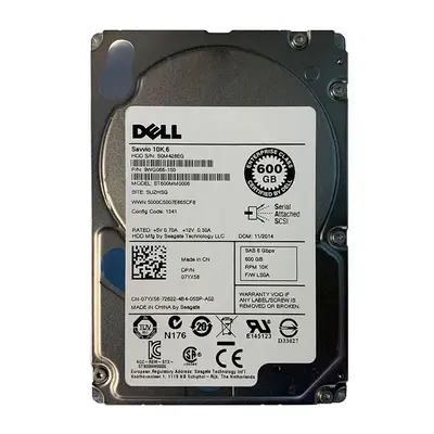 7YX58 Dell 600GB 6Gb/s SAS 10000 2.5-Inch Hard Drive