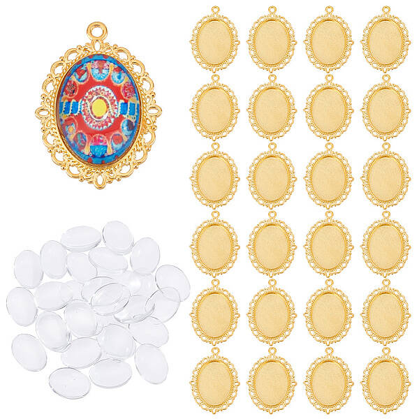 DIY Blank Oval Pendant Making Kit