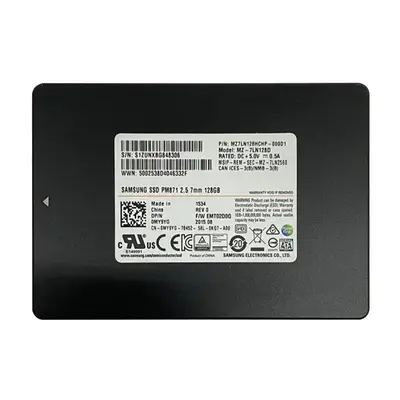 MZ7LN128HCHP-000D1 Samsung Enterprise PM871 Series 128GB Triple-Level Cell SATA 6Gb/s Mainstream Endurance 7mm 2.5-Inch Solid...