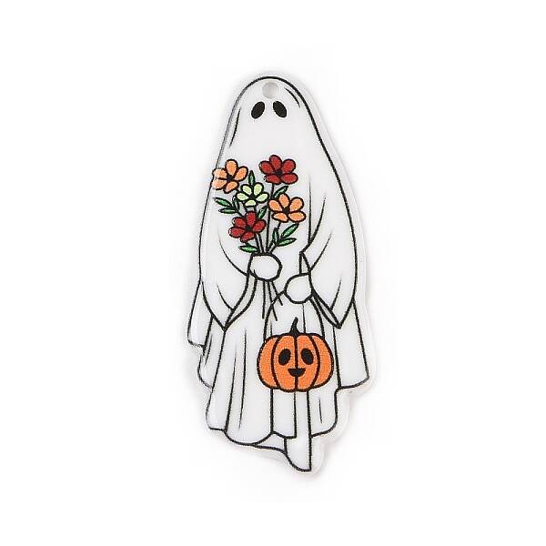 Halloween Theme Opaque Printed Acrylic Pendants
