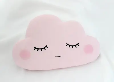 Cloud Pillow (9 colors) with Pink Cheeks