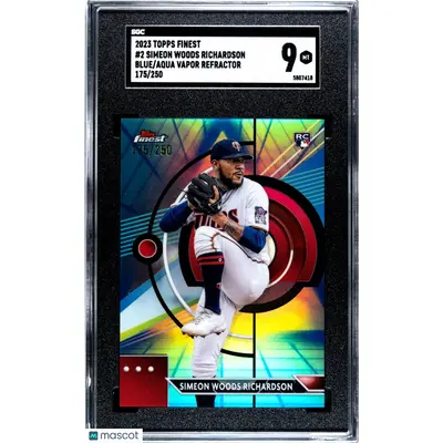 Simeon Woods Richardson SGC 2023 Topps Finest #2 Blue Aqua Vapor Refractor 175/250