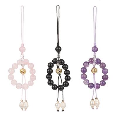 Mixed Gemstone Beaded Mobile Straps