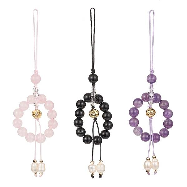 Mixed Gemstone Beaded Mobile Straps