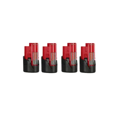 4 Pack 12V 3000m Ah Replacement Battery Compatible for Milwaukee 12V ΛΛ12 Power Tools 48-11-2401 48-11-2412 48-11-2411 48-1...
